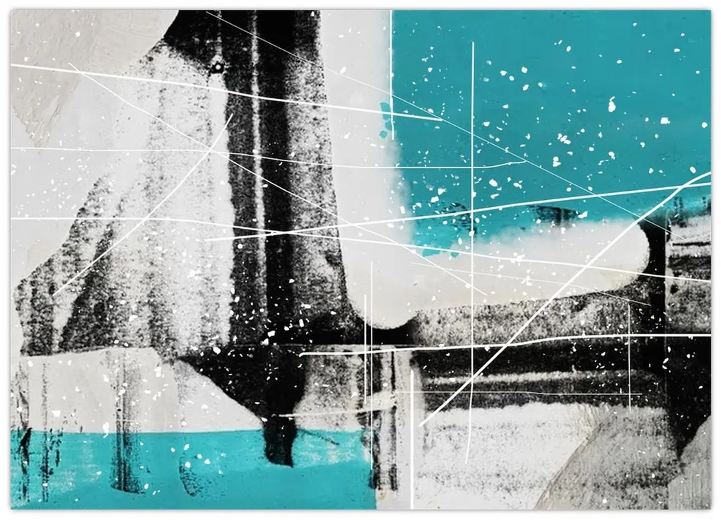Obraz - Turkusowa abstrakcja (70x50 cm)