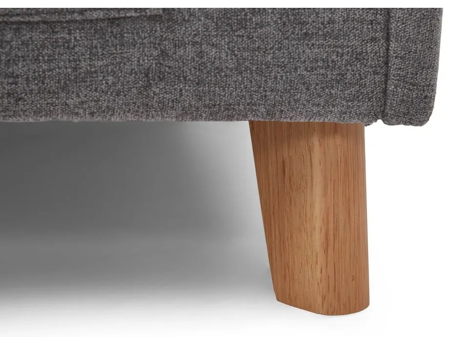 Szare tapicerowane narożne łóżko dziecięce ze schowkiem ze stelażem 90x200 cm Fun – Meise Möbel