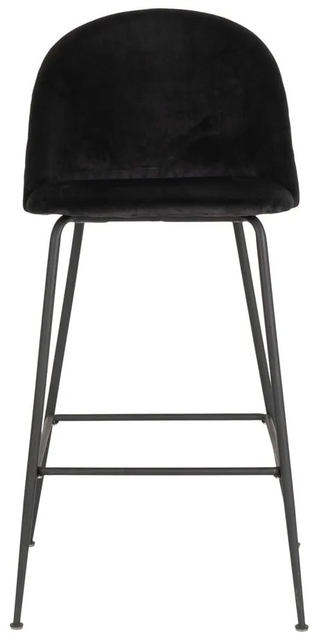 Czarne aksamitne hokery zestaw 2 szt. 108 cm Lausanne – House Nordic