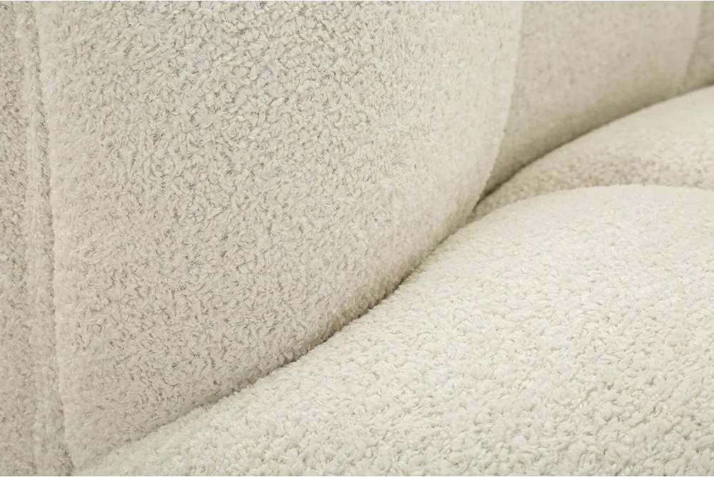 Biała sofa z materiału bouclé 145 cm Ball – Mauro Ferretti