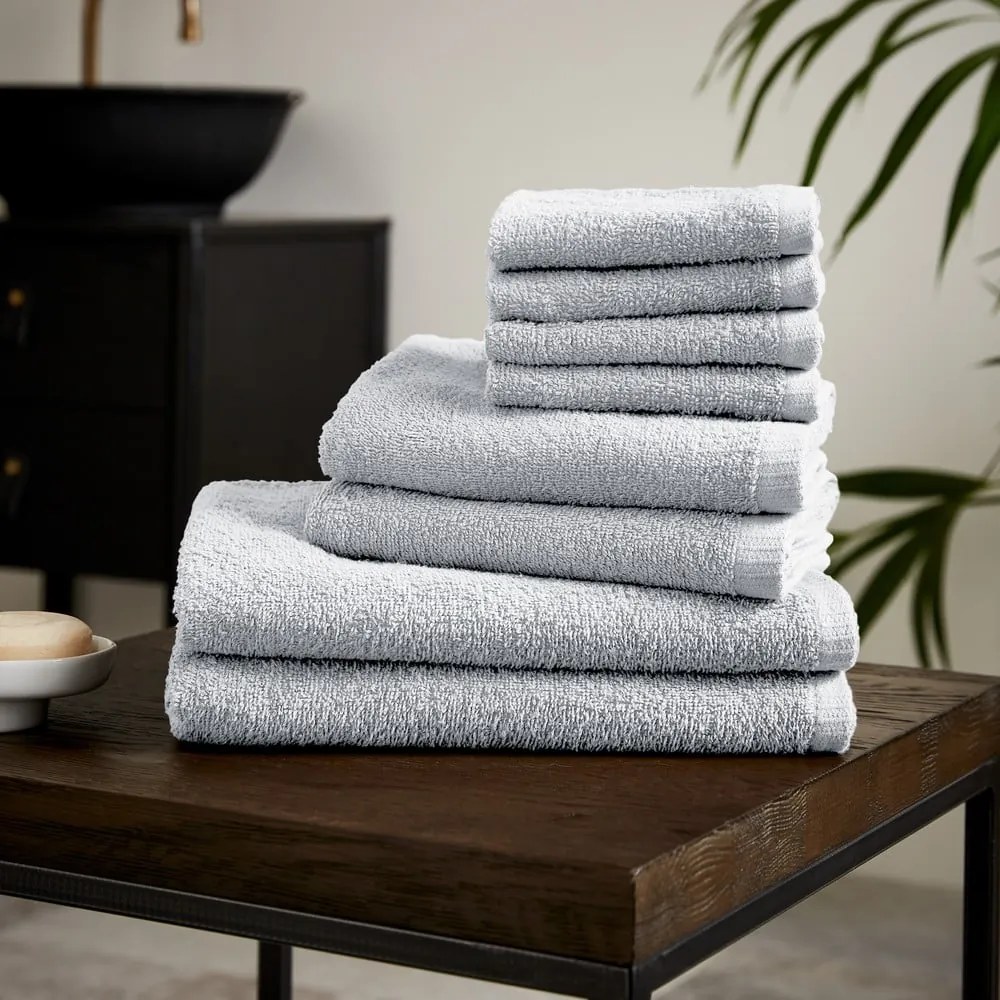 Białe bawełniane ręczniki szybkoschnące zestaw 8 szt. Quick Dry – Catherine Lansfield