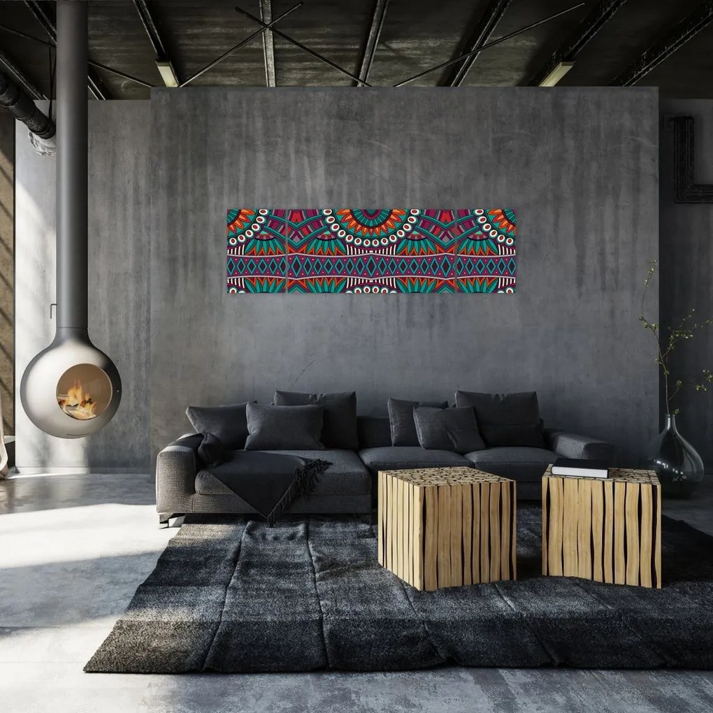 Obraz abstrakcji ozdobnej (170x50 cm)