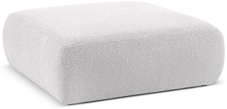 Jasnoszary puf z materiału bouclé Molino – Micadoni Home