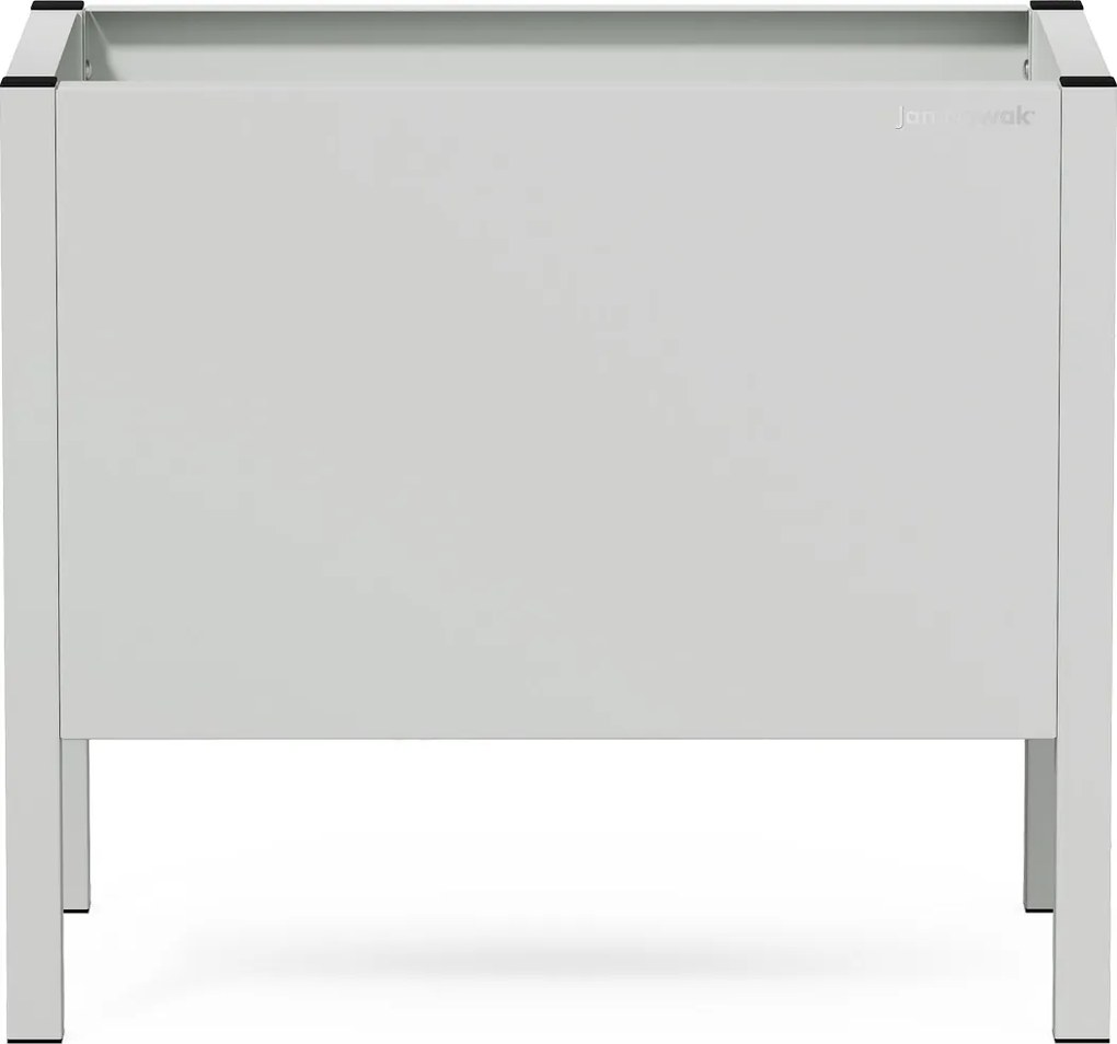 Osłona donica na kwiaty metalowa mała szara: DAISY 400 x 350 x 250 mm