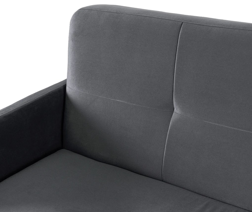Sofa z Funkcją Spania CUBA Rozkładana Wersalka Dwuosobowa Szara Nowoczesna do Salonu