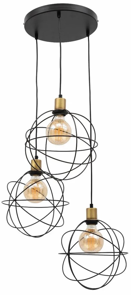 Lampa wisząca OLINTO II czarna ELTAP
