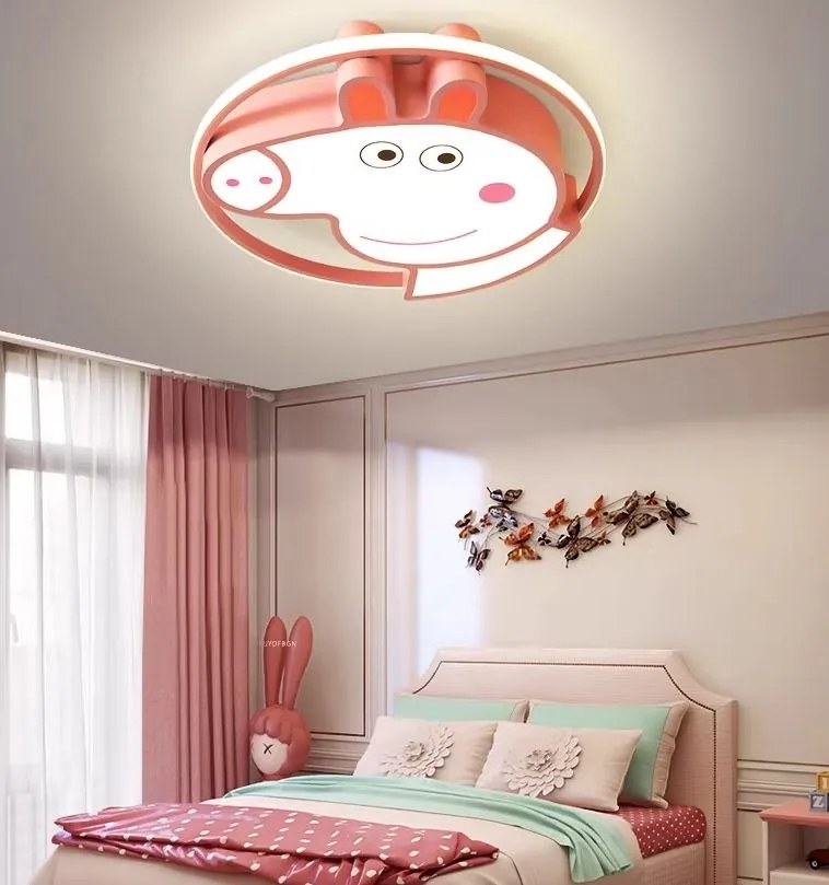 Plafon lampa LED sufitowa AT91-PEPA RÓŻOWA