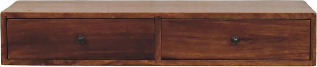 Artisan Furniture Lunar 2 Konsola ścienna z 2 szufladami w kolorze kasztanowym