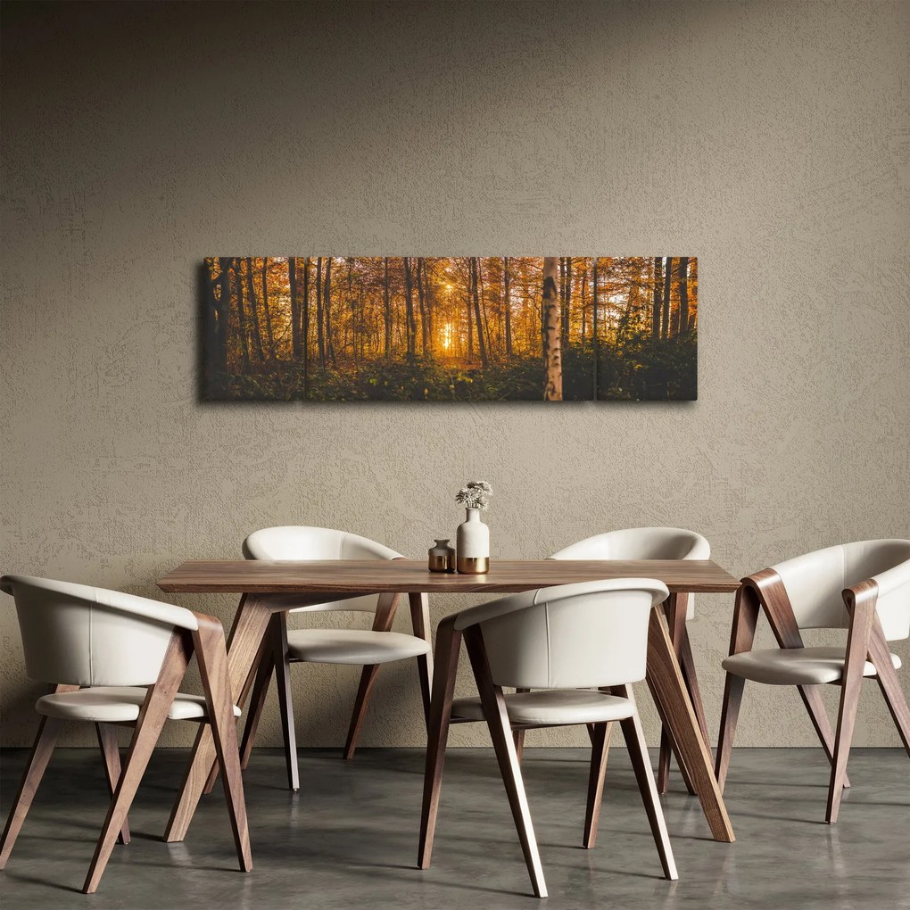 Obraz jesiennego lasu (170x50 cm)