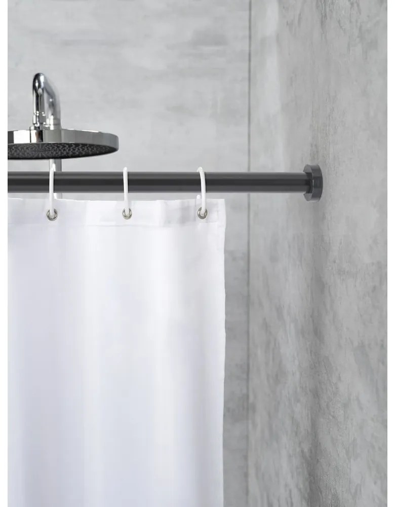 Czarny drążek teleskopowy do łazienki Wenko Luz, dł. 110-185 cm