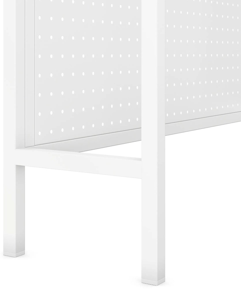 Metalowa nadstawka na biurko WENDY, 1150 x 980 x 220 mm, biała