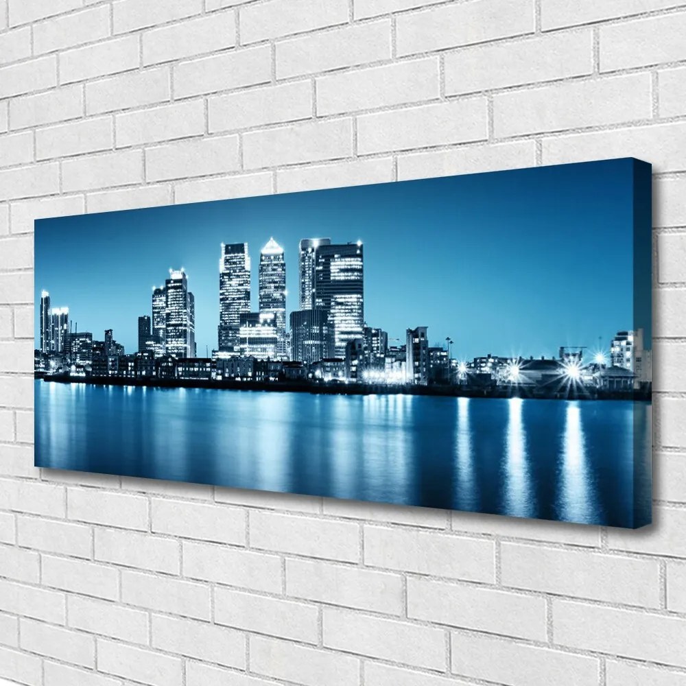 Duży obraz na płótnie Sylwetka Miejskich Wieżowców