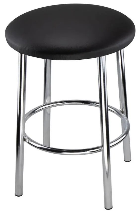 Taboret Chromowany JOPEK SILVER Stołek Kuchenny Wzmocniony