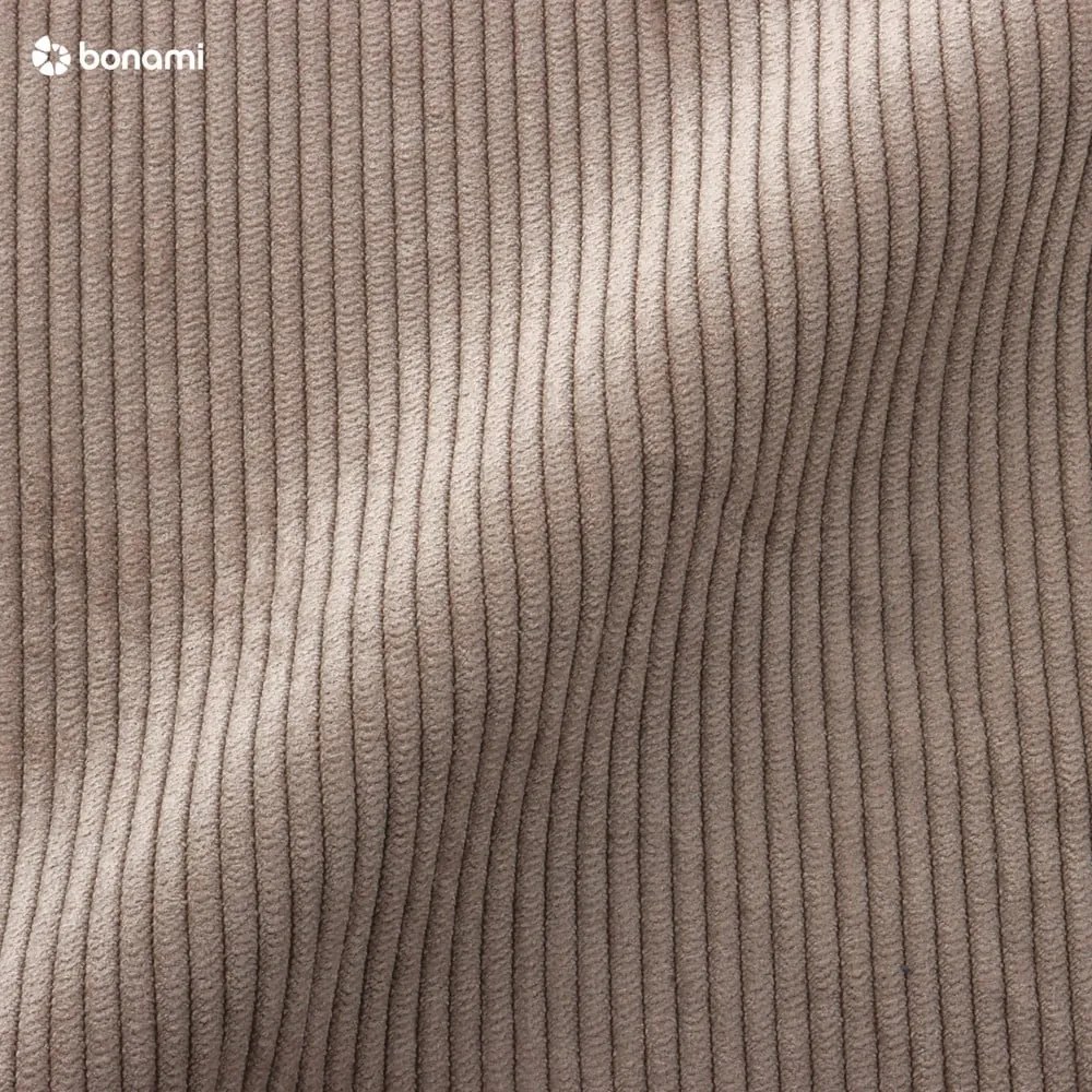 Beżowa sztruksowa sofa modułowa w kształcie litery "U" Scandic Sting, prawostronna