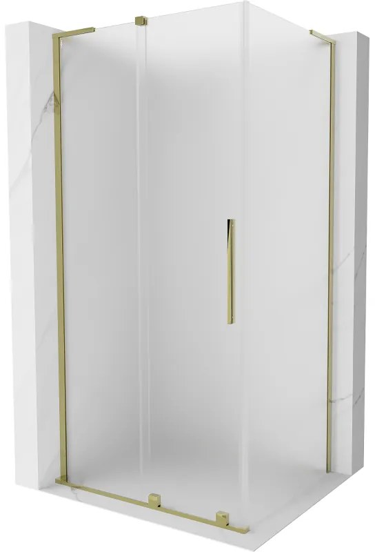 Mexen Velar L kabina prysznicowa rozsuwana 100 x 75 cm, szron, złota - 871-100-075-33-50