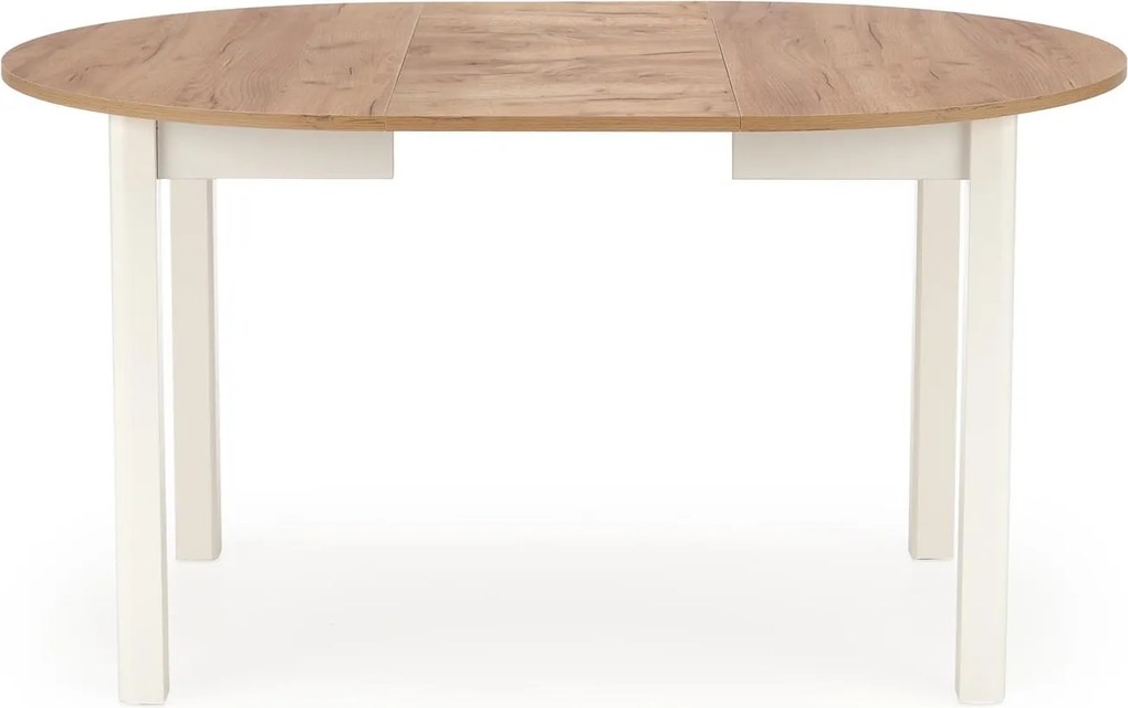 Rozkładany stół z okrągłym blatem Ringo dąb craft / biały