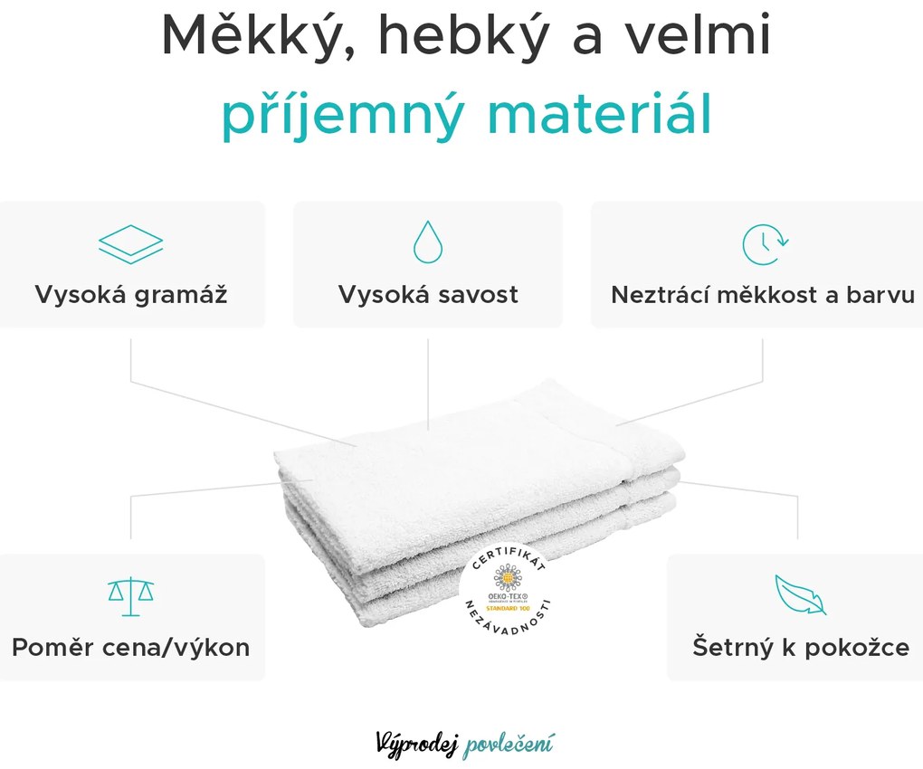 Ręcznik Classic mały ciemnoszary 30x50 cm, 100% bawełna