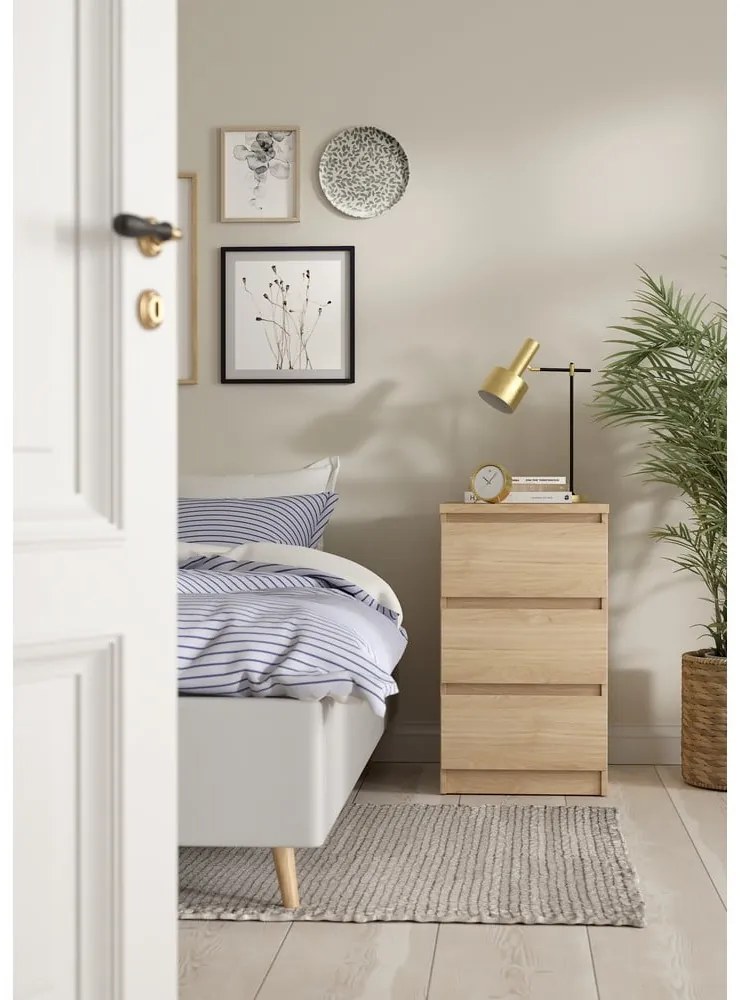 Komoda w dekorze dębu w naturalnym kolorze 40x70x50 cm Naia – Tvilum