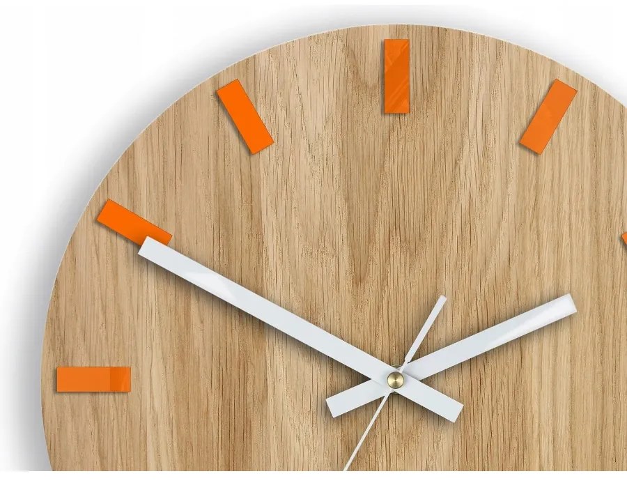 Zegar na ścianę nowoczesny drewniany z cichym mechanizmem okrągły solidny