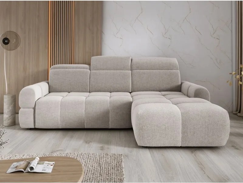 Narożnik MATEO S Wolnostojący Prawostronny Tkanina Memphis 01 kolor Beżowy WERSAL