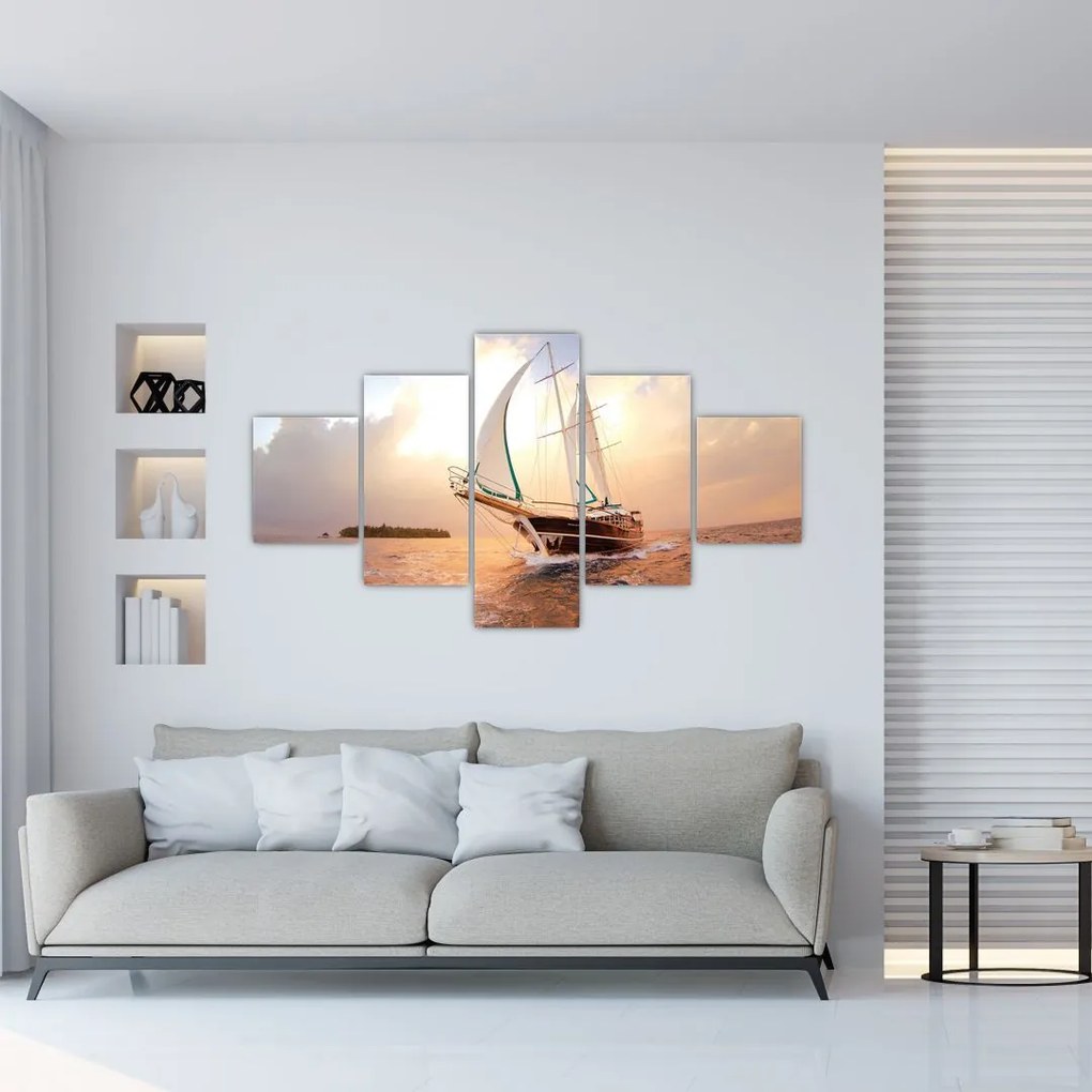 Obraz jachtu (125x70 cm)