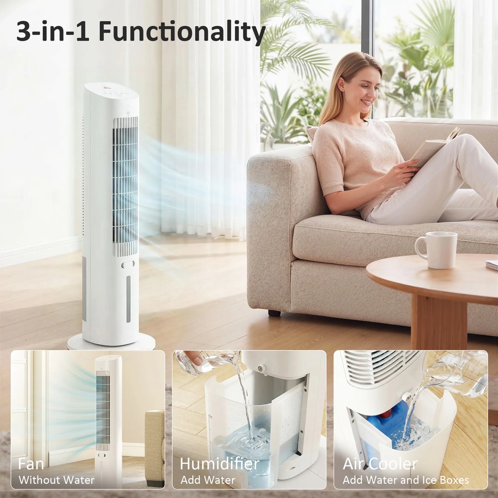 HOMCOM aircooler verdunstungskühler turmventilator | Aosom PL