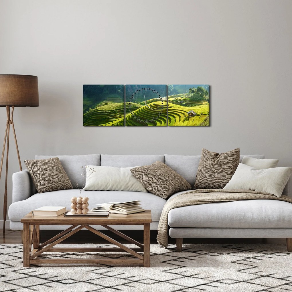 Obraz - Koncert w Tarasach Ryżowych (z zegarem) (90x30 cm)