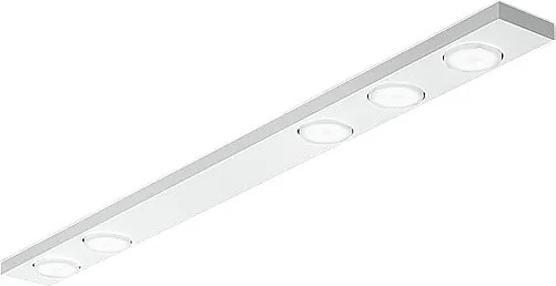 Przycisk - Lampa sufitowa LED 5xGX53 max 15W, prostokątna 120x10 cm, malowany metal, IP20 - Perenz - biała