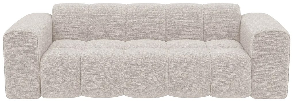 Kanapa 3-osobowa z beżowej tkaniny szenilowej CALESO od Maison Céphy