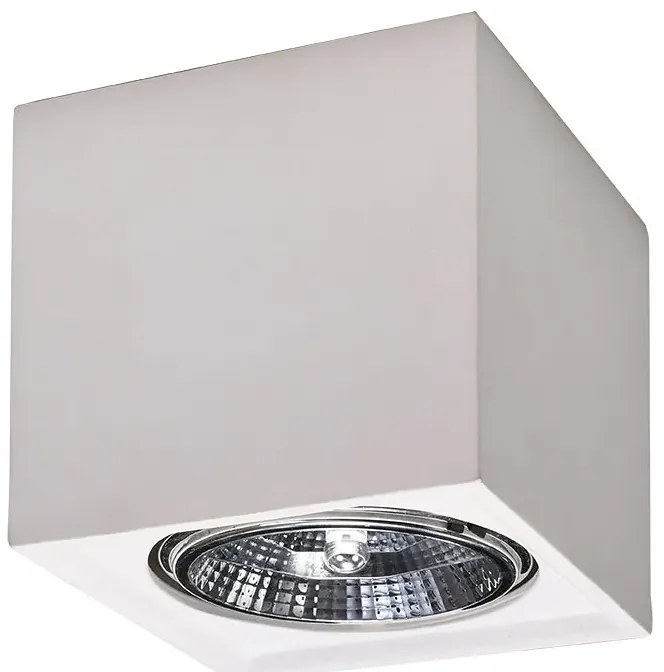 Biały minimalistyczny plafon z ceramiki W3-G55