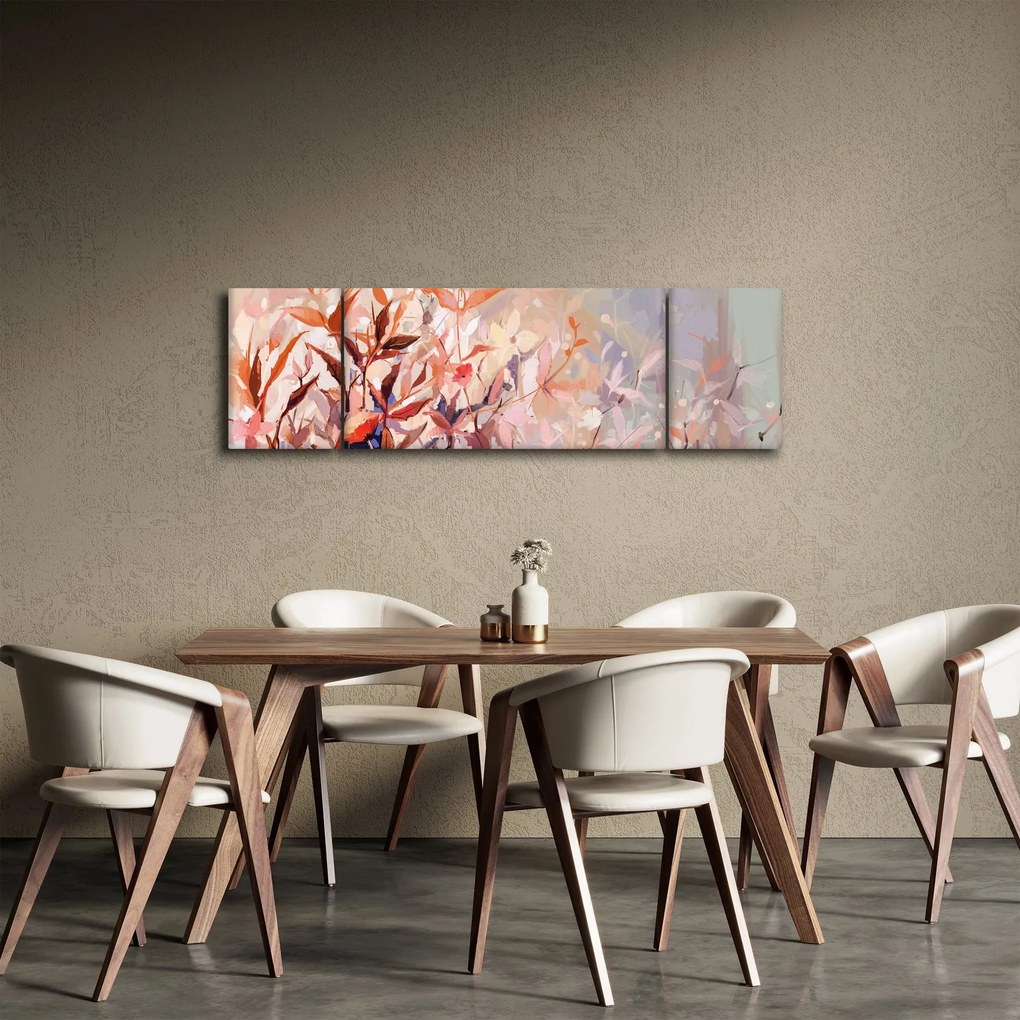 Obraz - Malowanie pastelami jesieni (170x50 cm)