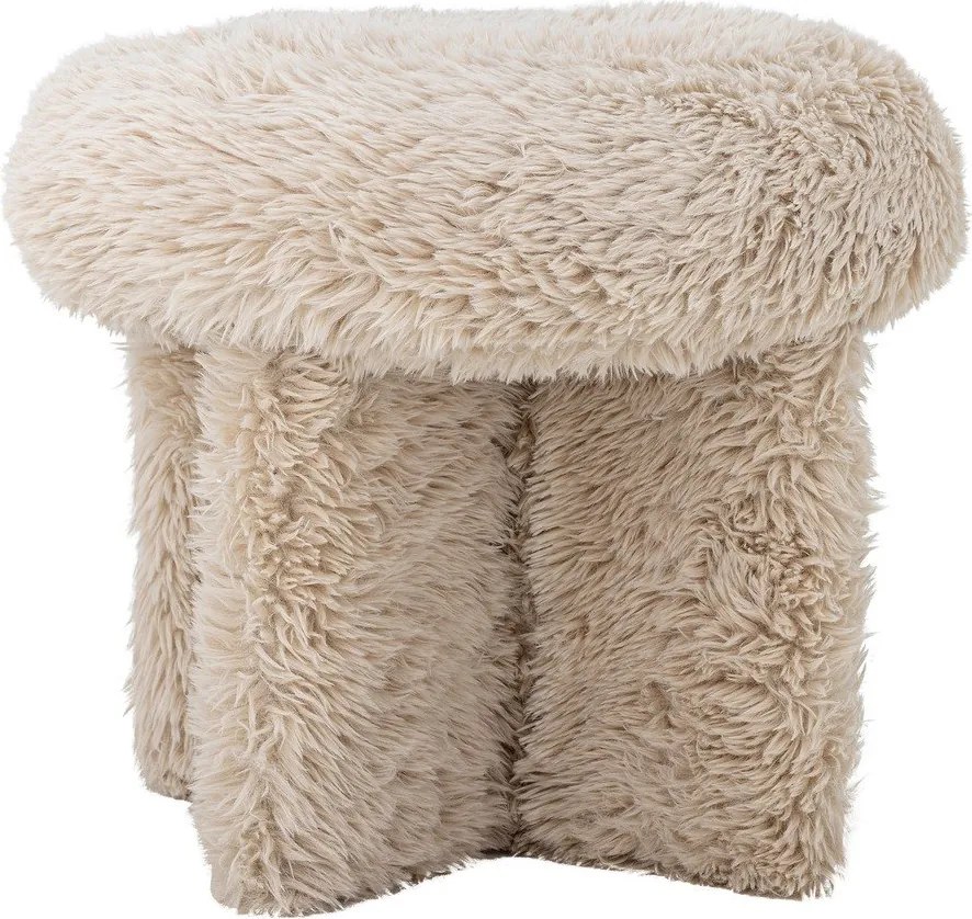 Beżowy puf z imitacji futra Frikka – Bloomingville