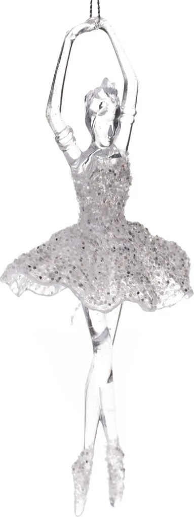 Dekoracja wisząca Ballerine przezroczysty, 5 x 17 cm