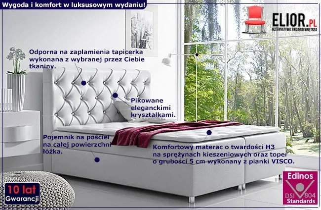 Łóżko kontynentalne Active 120x200 - 44 kolory