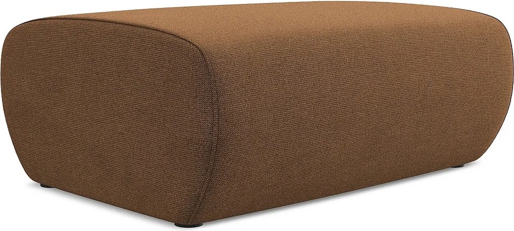 Pufa - z tkaniny strukturalnej - terakota - NANEA