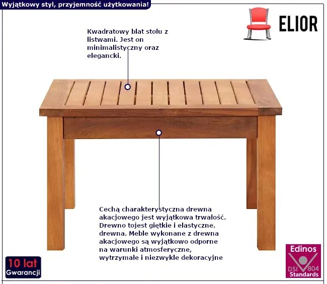 Ogrodowy stolik kawowy - Egle 3X