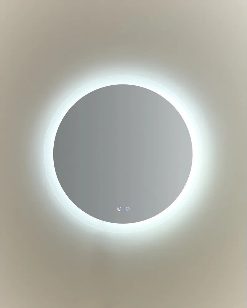 Lustro ścienne z oświetleniem ø 60 cm Mervi – Kave Home
