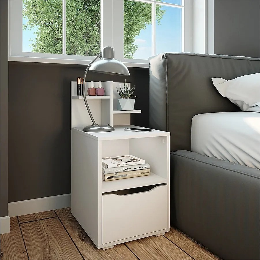 Stolik nocny biały 40x48x82.2 ruben