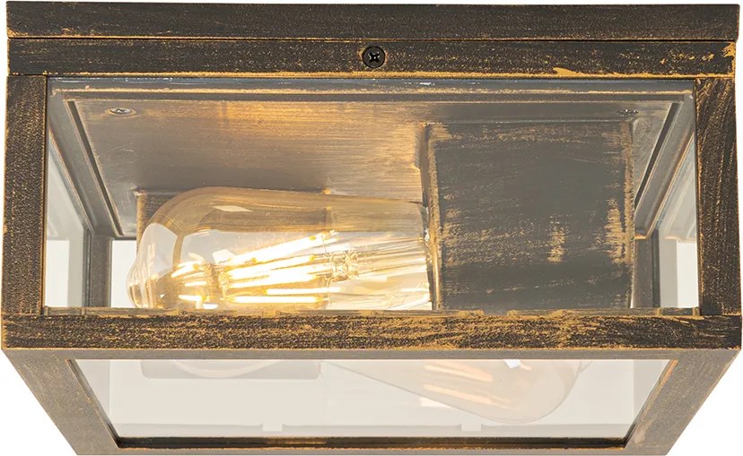 Lampa sufitowa vintage antyczne złoto IP44 2-światła - Charlois