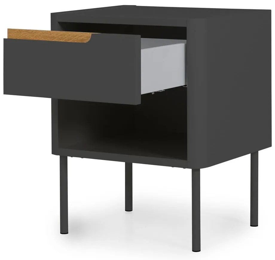 Antracytowa szafka nocna Tenzo Switch