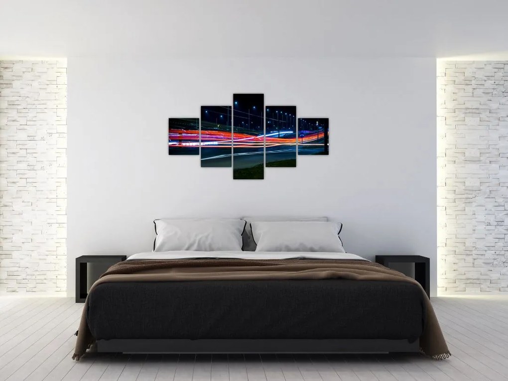 Obraz miasto nocą (125x70 cm)