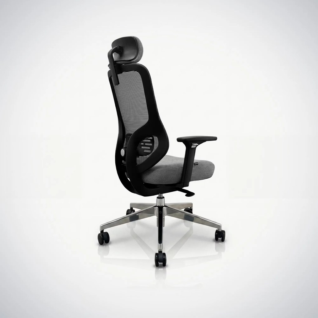 Ergonomiczny fotel biurowy z siatką ciemnoszary AXIS