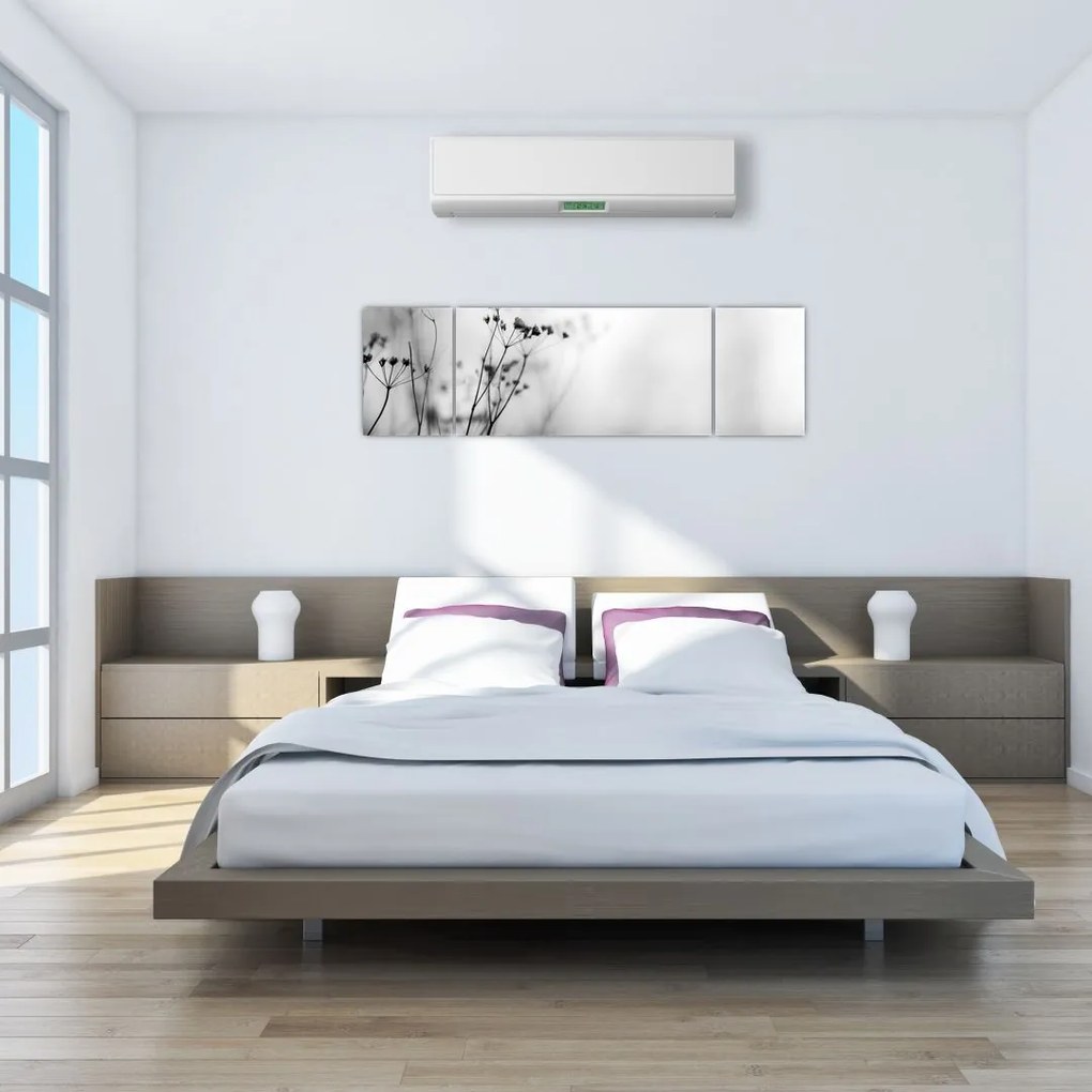 Obraz - Detal kwiatów polnych (170x50 cm)