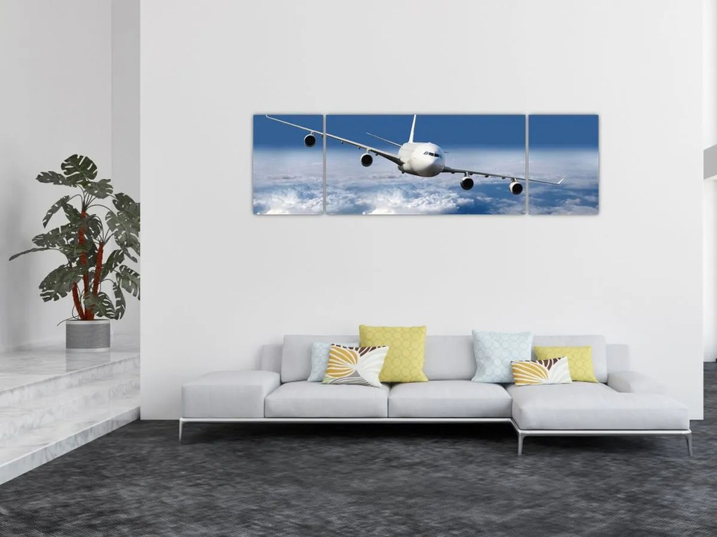 Obraz - Samolot w chmurach (170x50 cm)