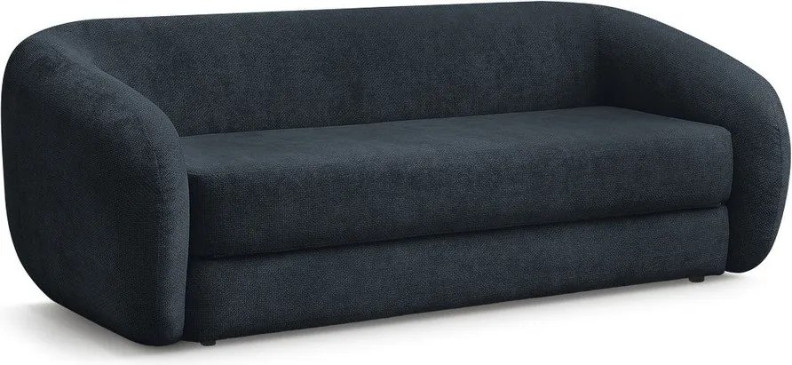 Ciemnoniebieska rozkładana sofa z tkaniny szenilowej 228 cm Neyo – Bobochic Paris