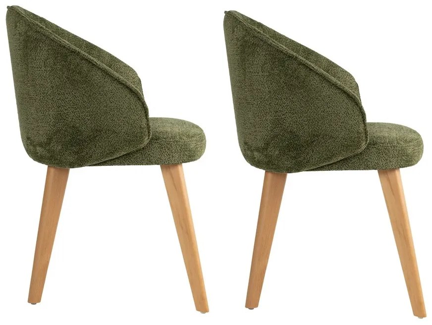 Zestaw krzeseł do jadalni Bentley Green and Light Oak, 2 szt.