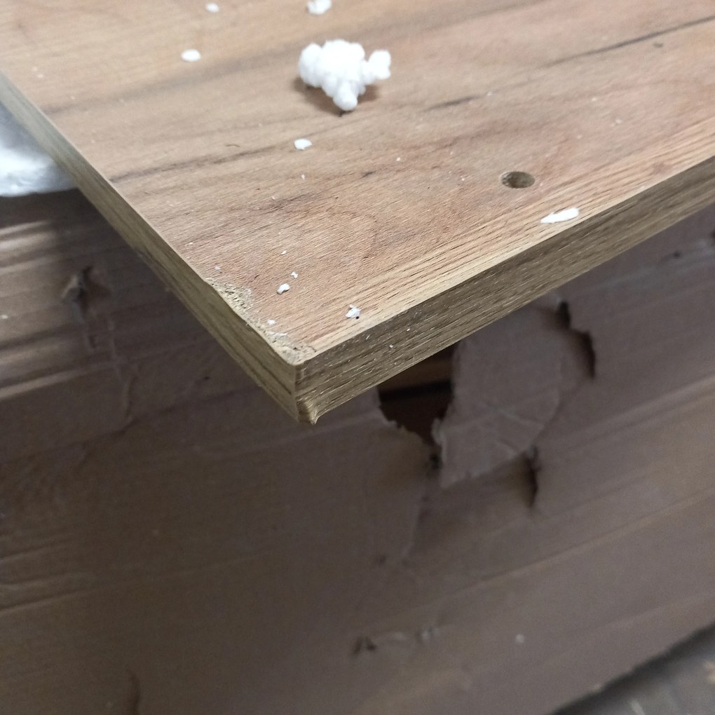 PROMOCJA Czarny stół jadalniany z blatem w dekorze dąb złoty craft MADO 120x80 II jakość