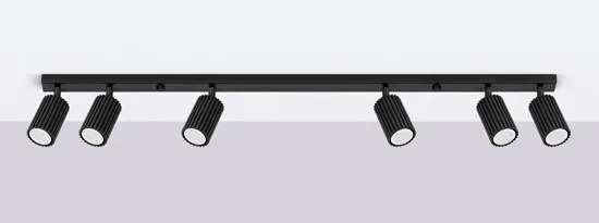 Czarny podłużny plafon w loftowym stylu - D304 A3-H67