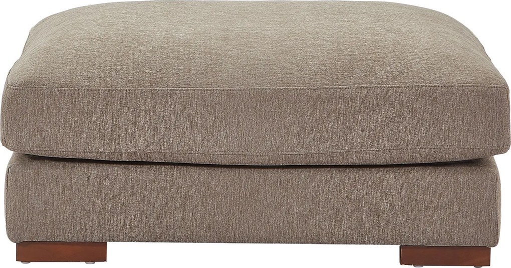 Puf z teksturowanej tkaniny w kolorze taupe SPERONE