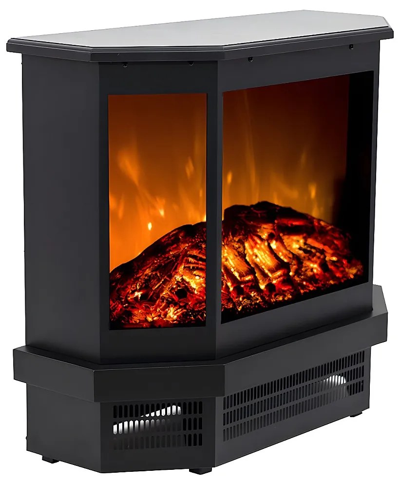 Kominek elektryczny koza ETNA - Dł. 55.8 x Gł. 22.5 x Wys. 51.6 - Czarny